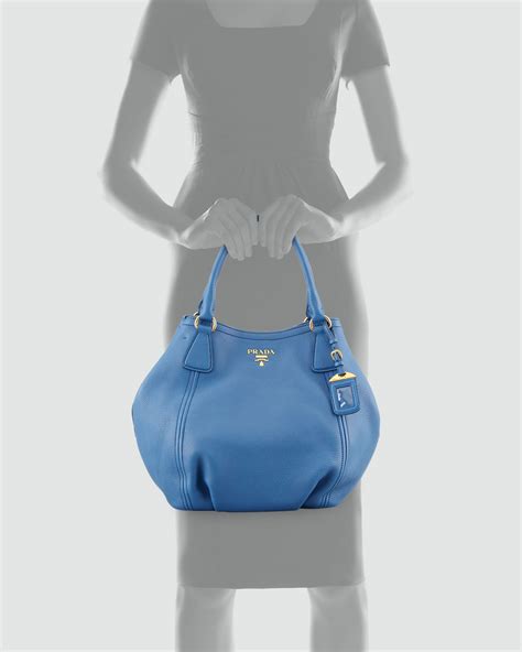 prada cobalto blue|Prada Daino Shoulder Tote Bag, Blue (Cobalto).